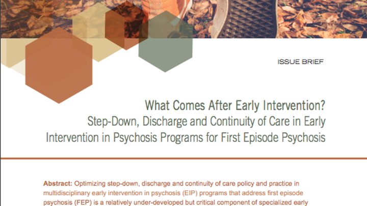 ISSUE BRIEF: What Comes After Early Intervention? Step-Down, Discharge and Continuity of Care in Early Intervention in Psychosis Programs for First Episode Psychosis