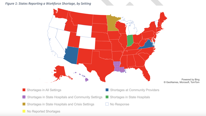 New NRI State Profiles Report: State Behavioral Health Workforce Shortages and Initiatives, 2023-2024
