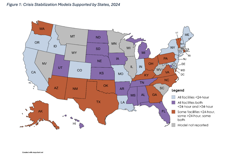 Crisis Stabilization Models Supported By States, 2024